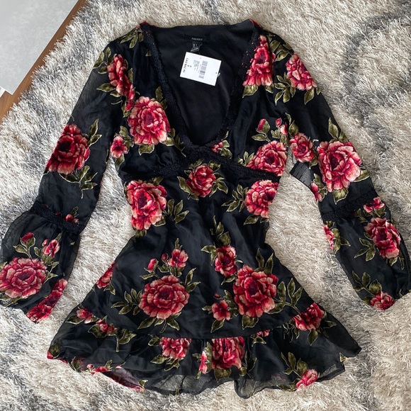 FOREVER 21 Velvet burnout dress - Picture 3 of 7